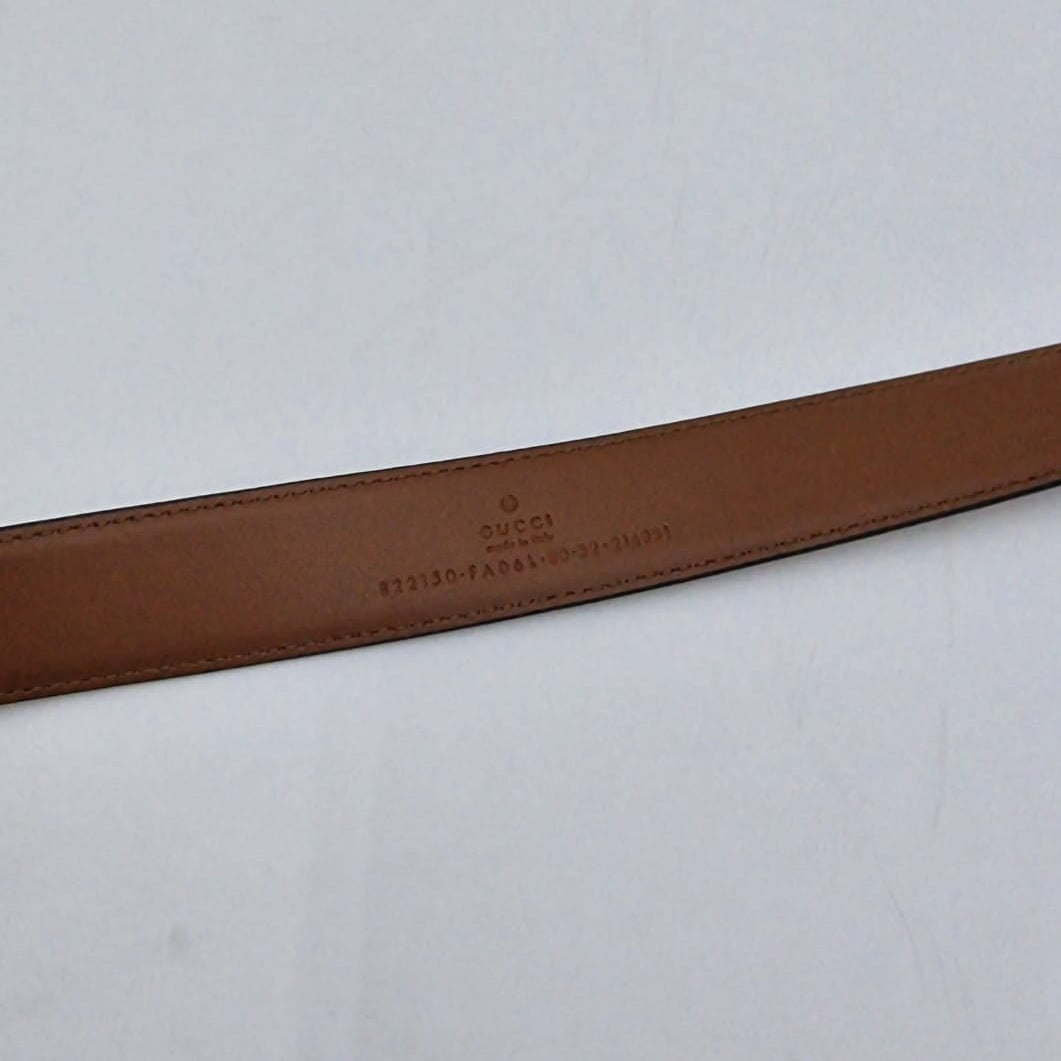 Gucci GG Supreme Monogram Leather Belt