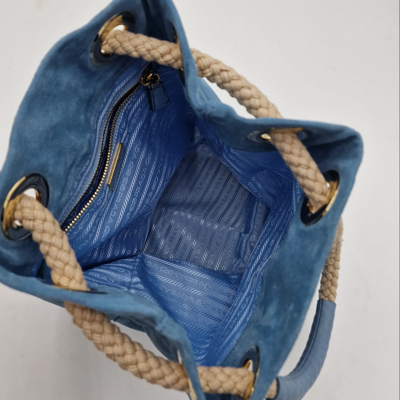 Prada Mariner Suede Bucket