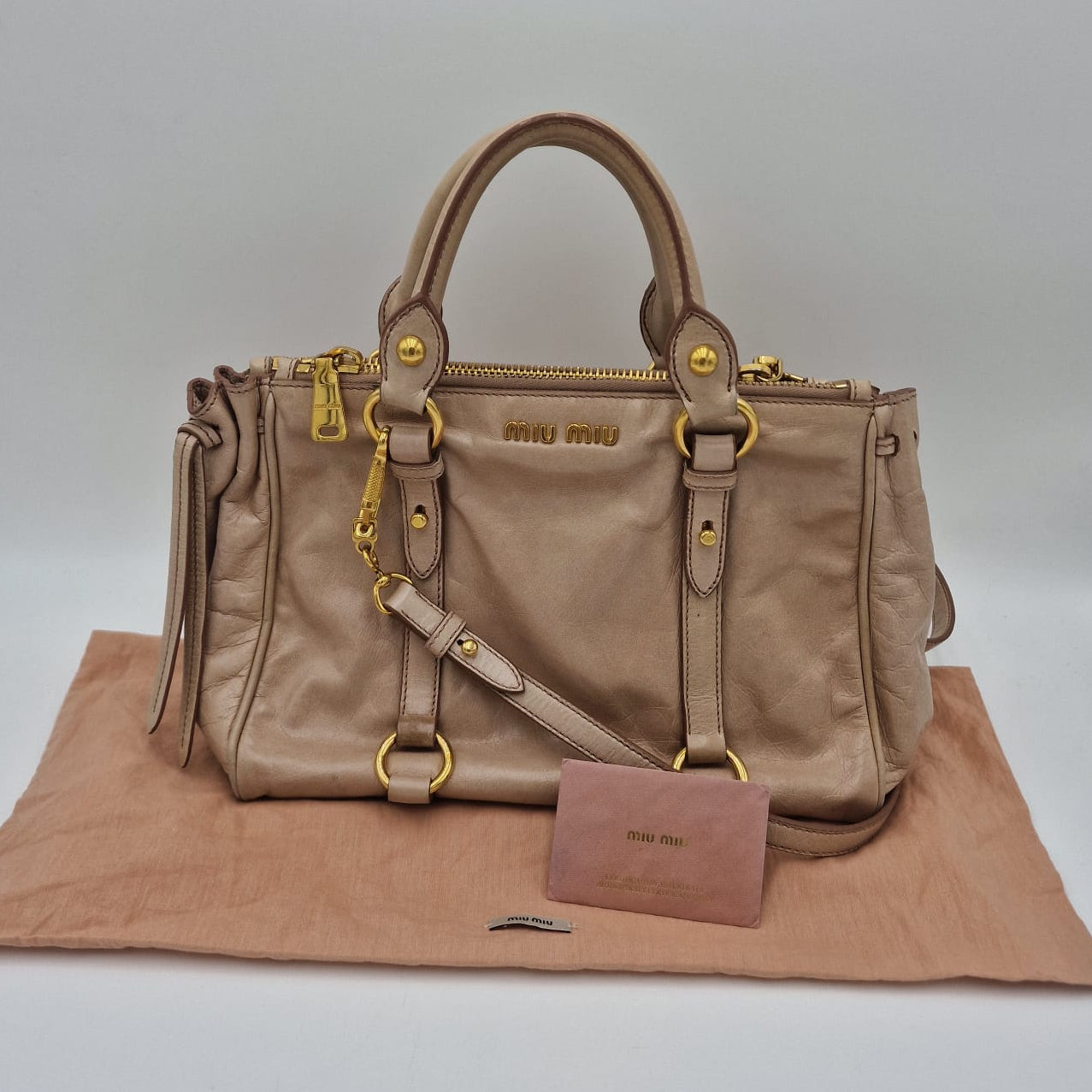 Miu Miu Vitello Shine Tote