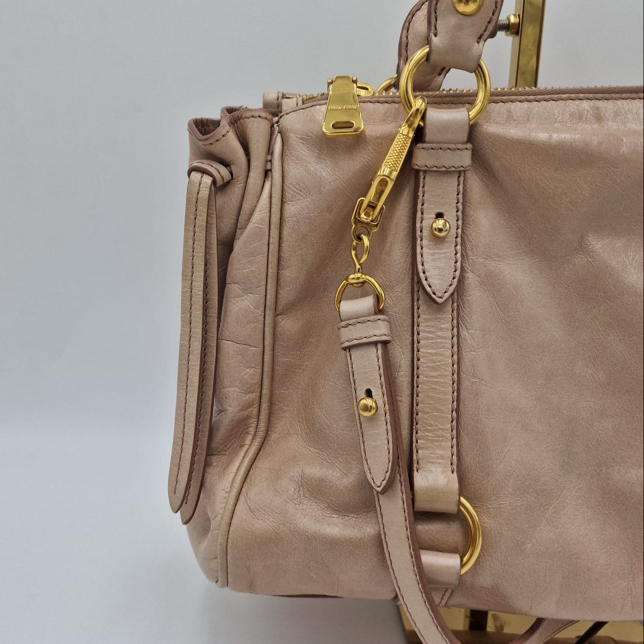 Miu Miu Vitello Shine Tote