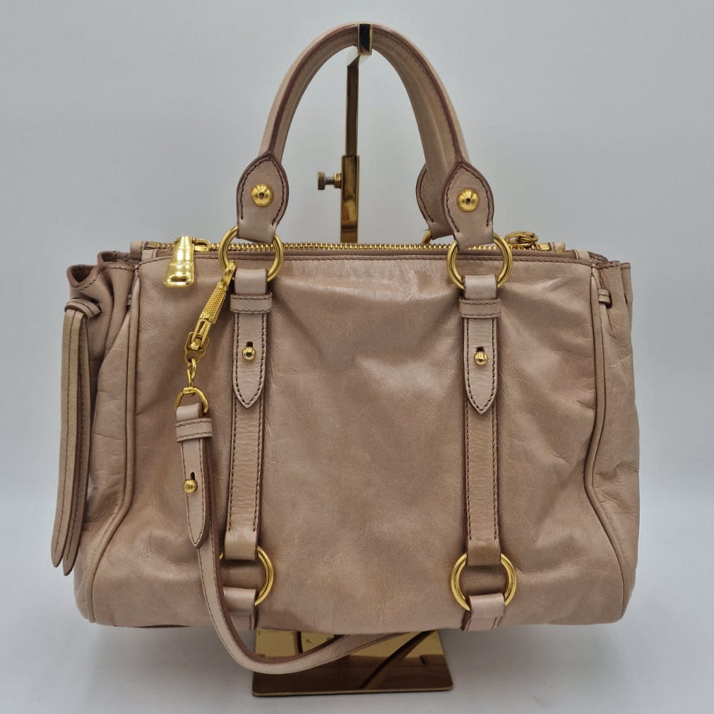 Miu Miu Vitello Shine Tote