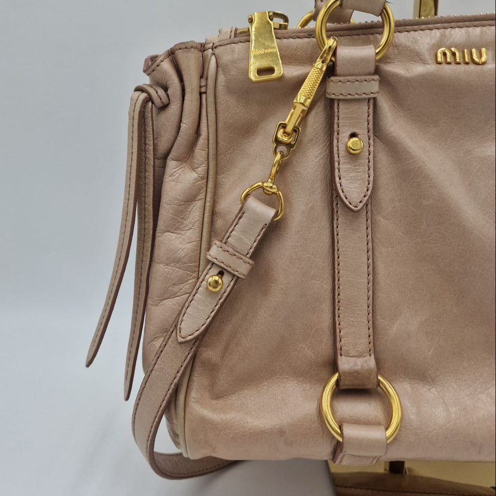 Miu Miu Vitello Shine Tote