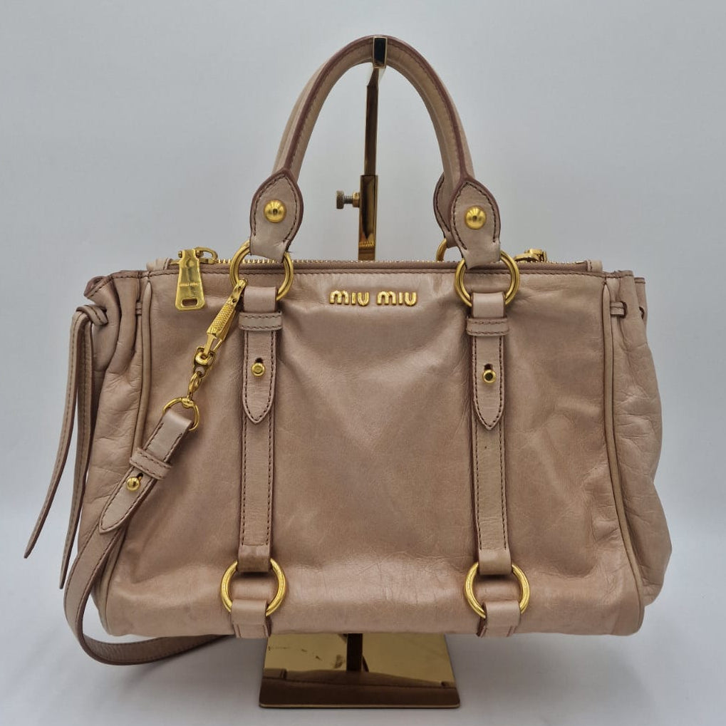 Miu Miu Vitello Shine Tote