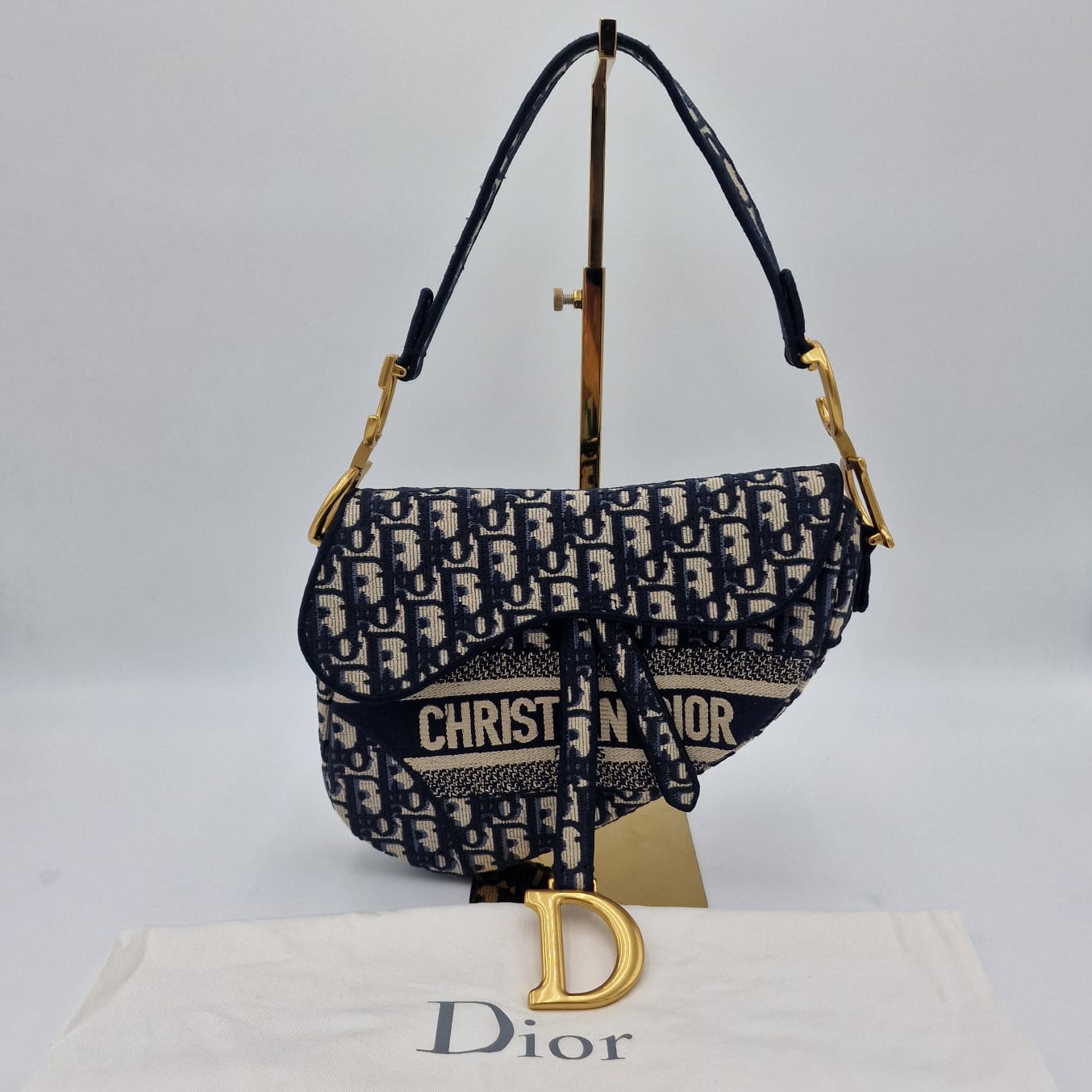 Dior Saddle Bag Blue Oblique