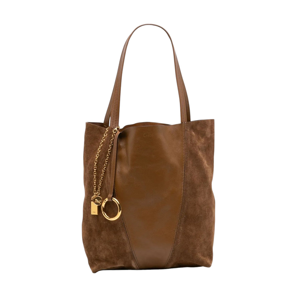 Chloé Spin Tote Suede and Grained Buffalo