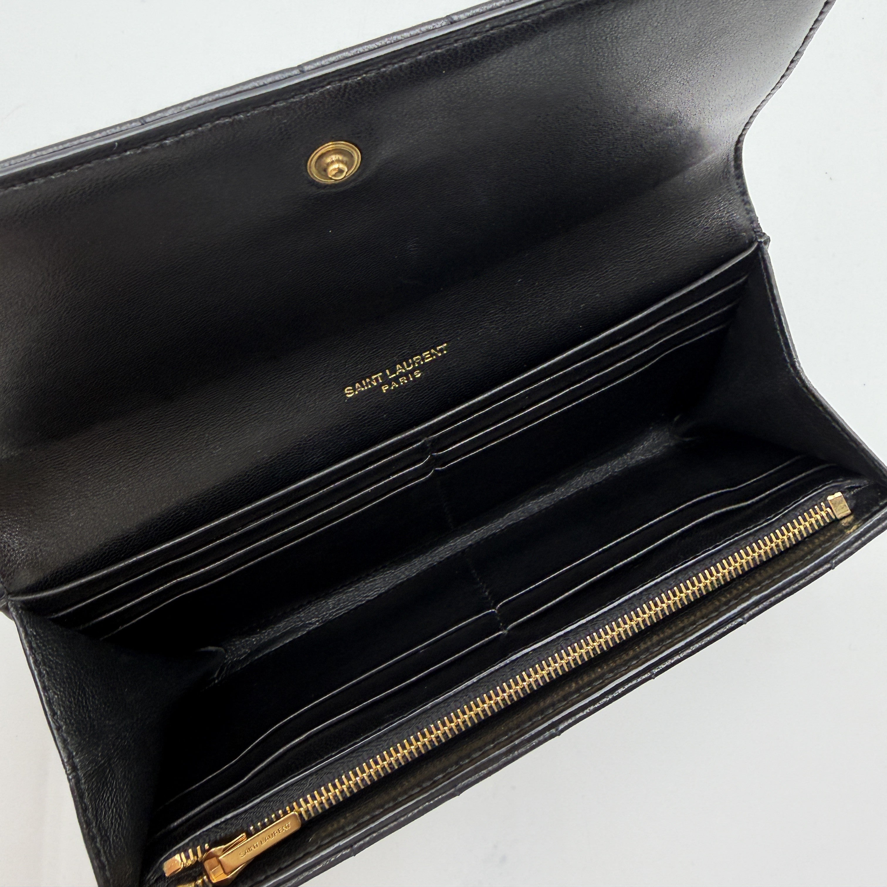 Saint Laurent Cassandre Matelassé Wallet