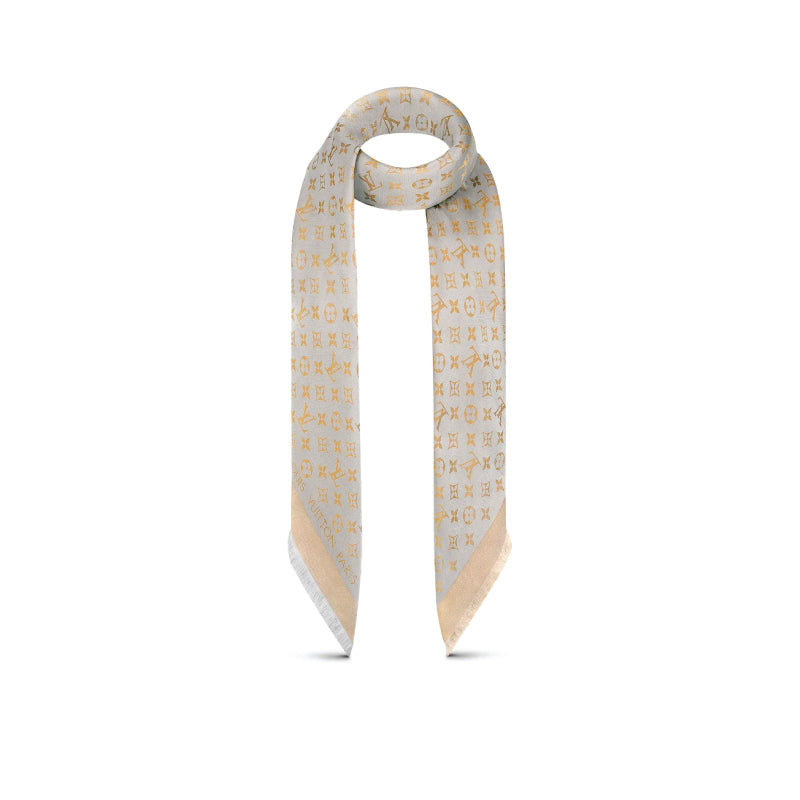 Louis Vuitton Monogram Shine Shawl Greige