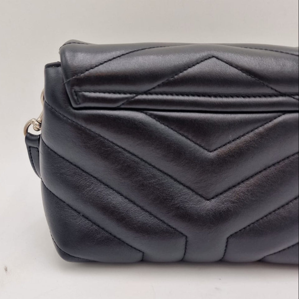 Saint Laurent Loulou Toy Leather Bag Silver