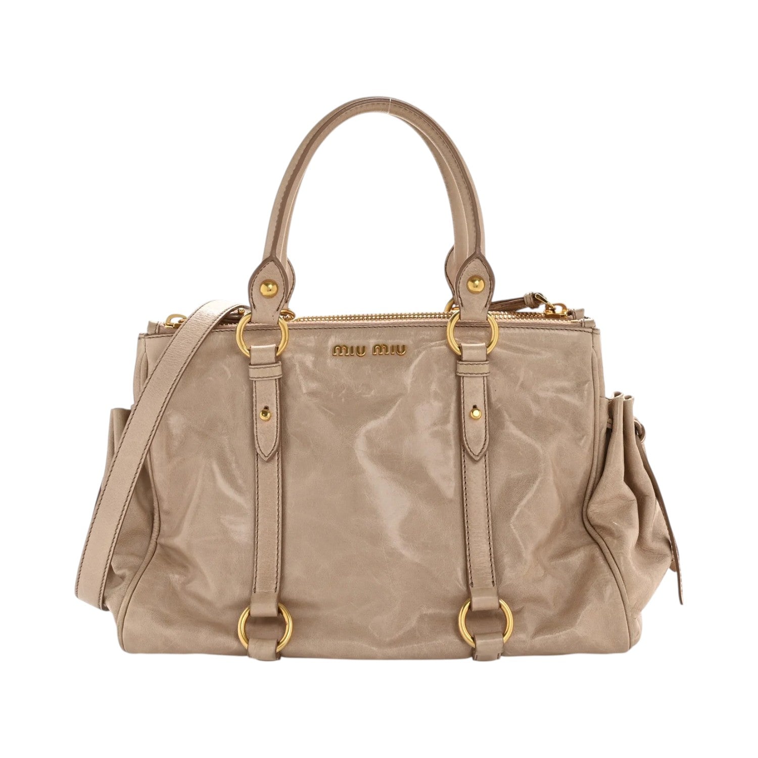 Miu Miu Vitello Shine Tote