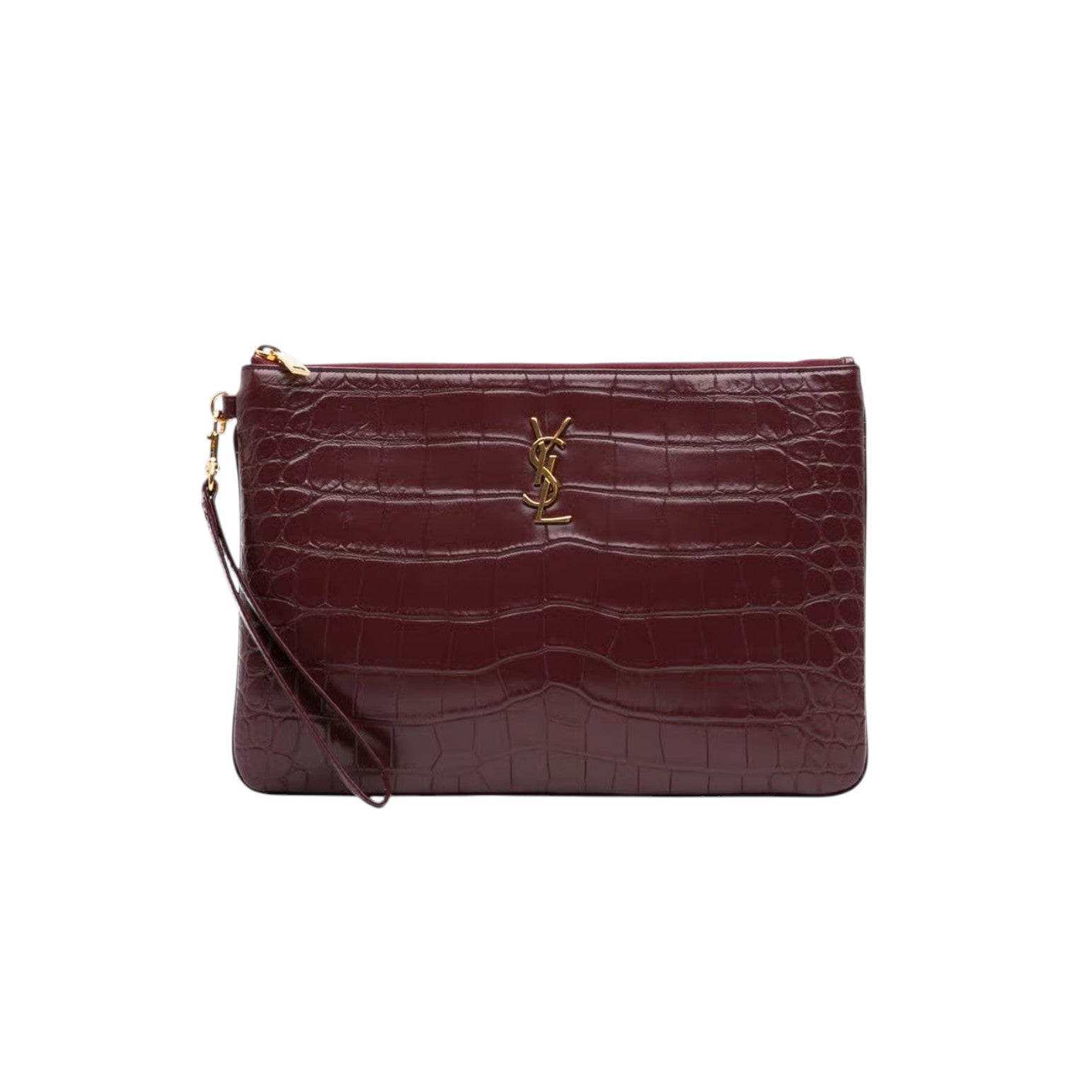 Bolso clutch con monograma New Pouch de Saint Laurent