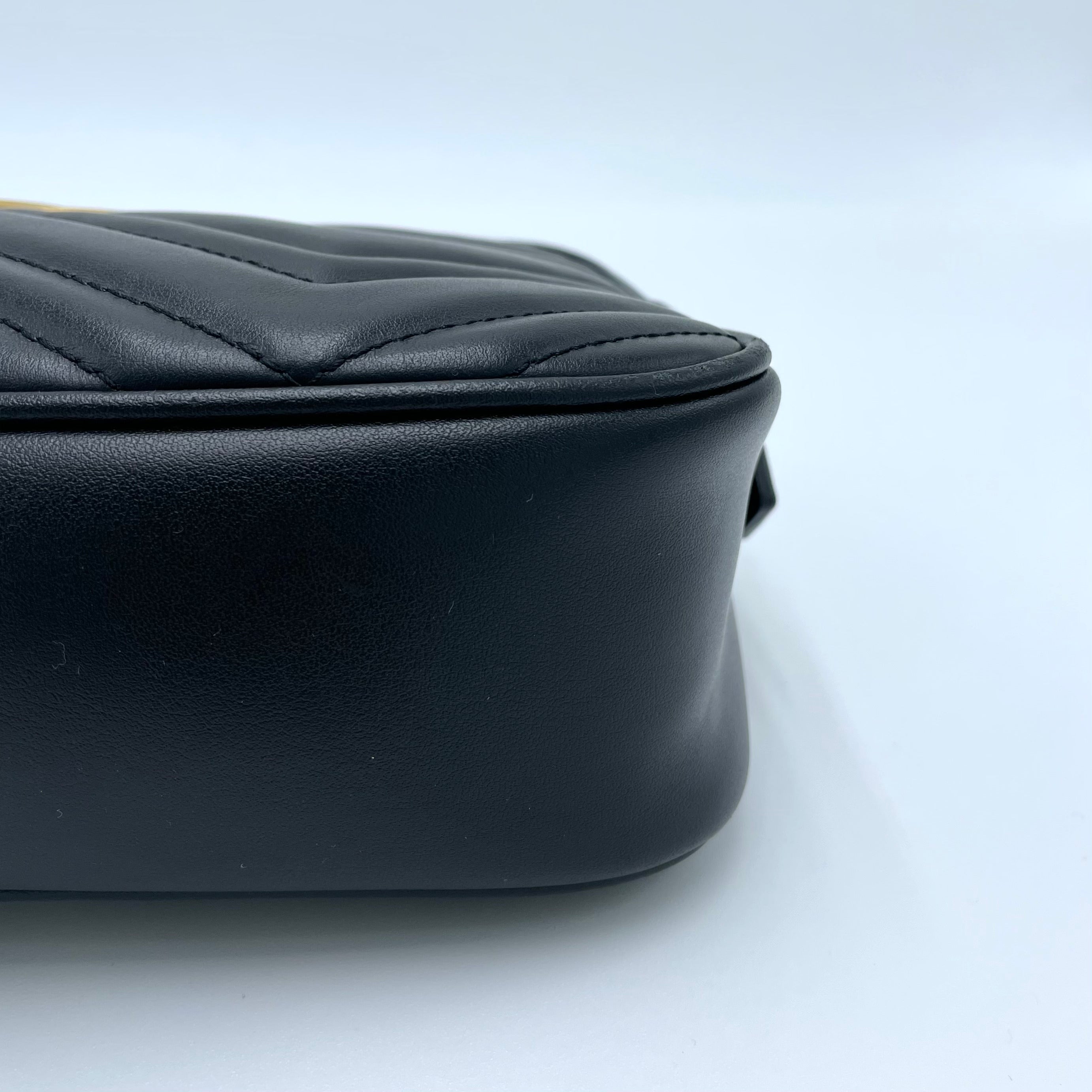 Gucci Marmont Matelassé Mini Bag Black