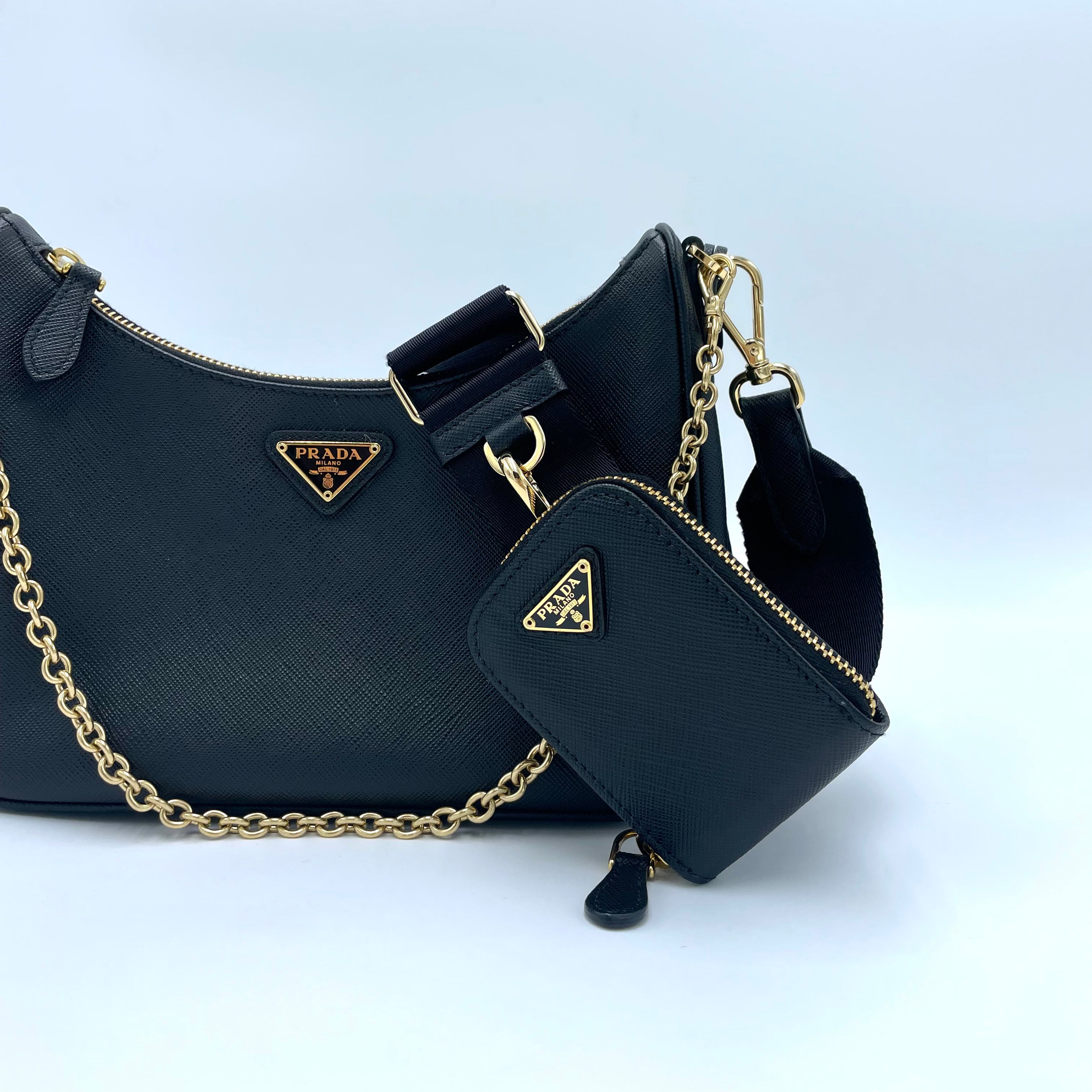 Prada Re-Edition 2005 Saffiano Leather Bag Black