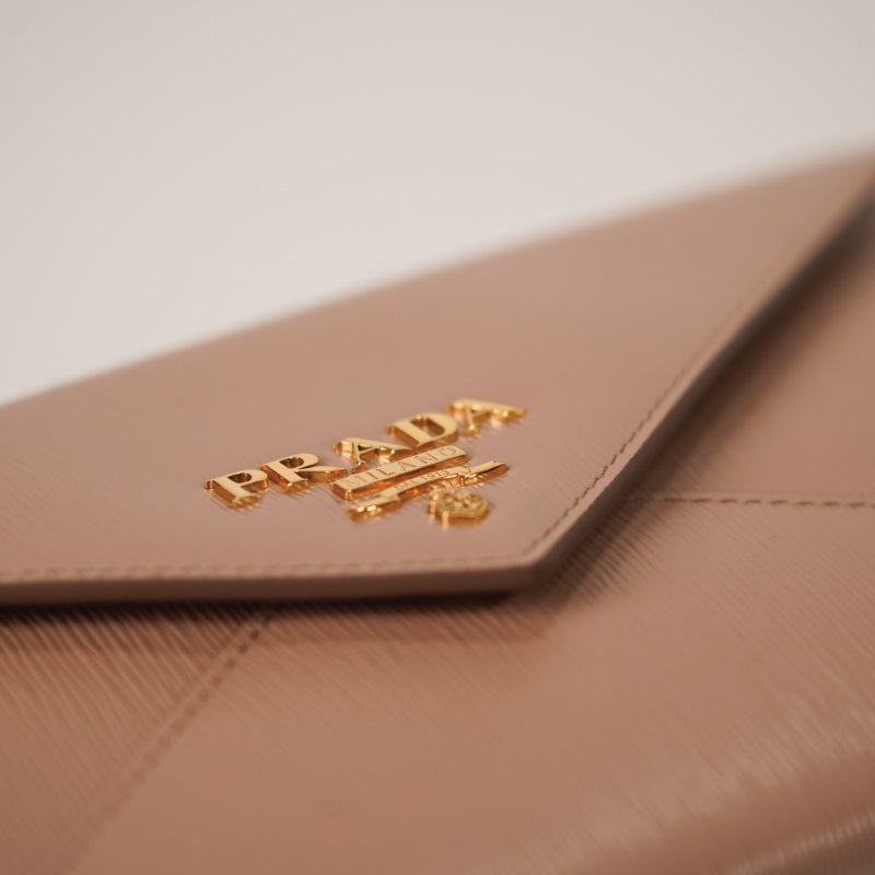 Prada Saffiano Wallet Beige