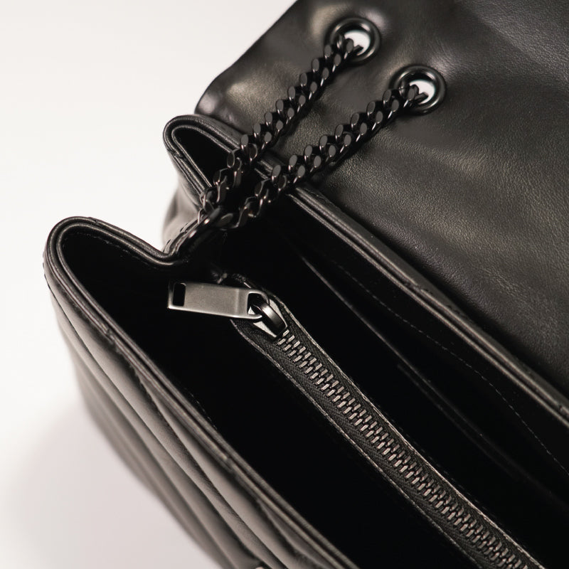 Saint Laurent Loulou Small Leather Bag Black 